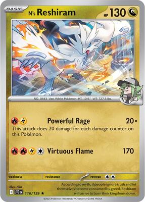 N's Reshiram - 116/159 [Reverse Holofoil]