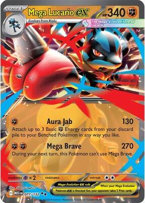 Mega Lucario ex - 077/132 [Holofoil]